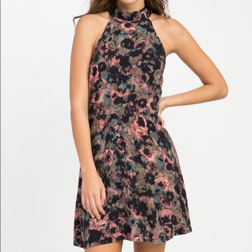 NWT RVCA Kingsman floral halter dress. Size medium